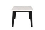 Contemporary  FM3330BK-T Black & White Dining Table – 70" Marble Top by Furniture of America - Image 4