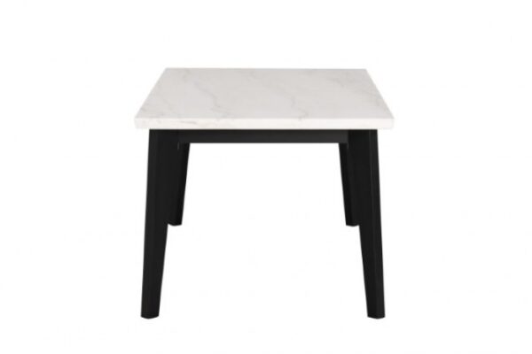 Contemporary  FM3330BK-T Black & White Dining Table – 70" Marble Top by Furniture of America - Image 4