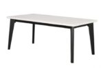 Contemporary  FM3330BK-T Black & White Dining Table – 70" Marble Top by Furniture of America - Image 6