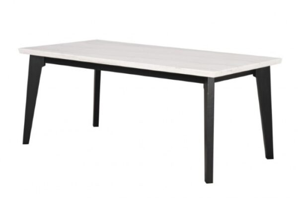 Contemporary  FM3330BK-T Black & White Dining Table – 70" Marble Top by Furniture of America - Image 6
