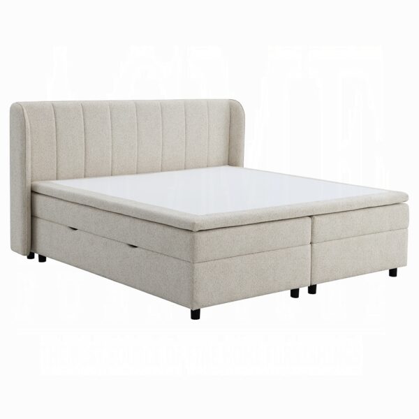 Adonia Queen Bed with Storage in Beige Chenille BD06012Q by ACME - Image 3