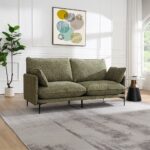 Dalton Sofa with 2 Pillows in Green Fabric LV05950 By ACME