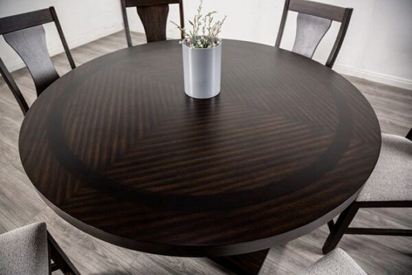 Holsworthy Round Espresso Dining Table FM3600ES-RT Contemporary Charm by Furniture of America - Image 3