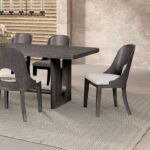 7-Piece Dining Table Set FM39004ES-T-7PC Modern Ash Gray Wood by Furniture of America
