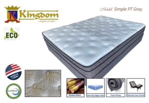 Simple PT Gray Firm Mattress By Kingdom Mattress
