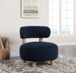 Zonie Bouclé Accent Chair Blue by Coaster Furniture