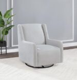 Serra Boucle Swivel Glider Dove Gray by Coaster Furniture