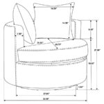 Debbie Upholstered Swivel Accent Chair Camel by Coaster Furniture - Image 4