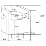 Westhill Boucle Upholstered Swivel Accent Chair Berry by Coaster Furniture - Image 3