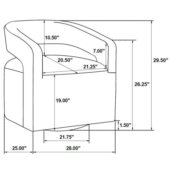 Westhill Boucle Upholstered Swivel Accent Chair Berry by Coaster Furniture - Image 3