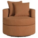 Debbie Swivel Accent Chair Burnt Orange by Coaster Furniture - Image 2