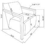 Diego Accent Arm Chair with Wood Arms Gray by Coaster Furniture - Image 2