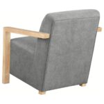 Diego Accent Arm Chair with Wood Arms Gray by Coaster Furniture - Image 4