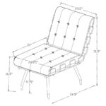 Aloma Tufted Armless Accent Chair Brown by Coaster Furniture - Image 4