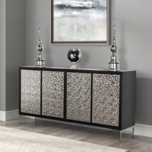 Beckham 4-Door Cabinet FM-AC9000SV Modern Contemporary Storage by Furniture of America - Image 5