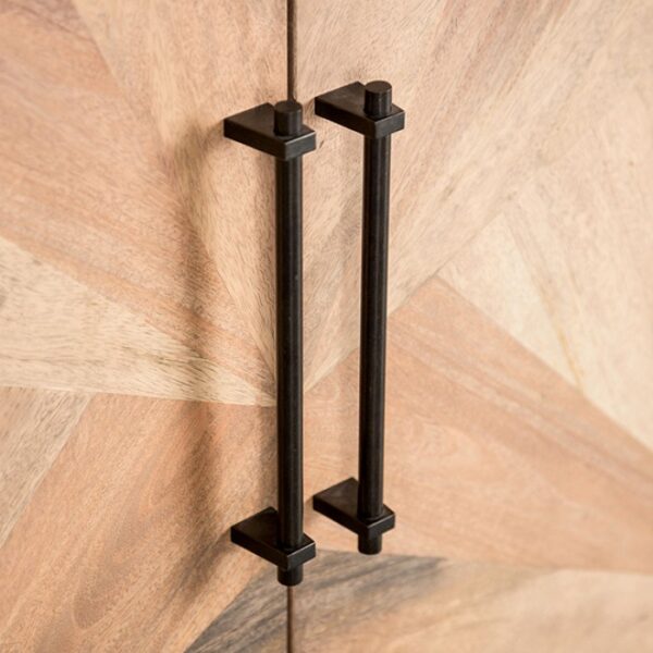 Lakeside Cabinet  FM39003BK-SV Modern Farmhouse Storage by Furniture of America - Image 5