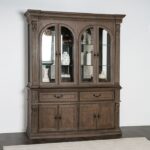 Hutch & Buffet FM3418AK-HB-SET Traditional Weathered Oak by Furniture of America