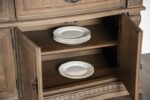 Hutch & Buffet FM3418AK-HB-SET Traditional Weathered Oak by Furniture of America - Image 5