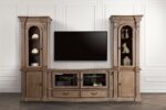 Seven Oaks Entertainment Center FM5418AK-TV-SET Traditional Weathered Oak by Furniture of America - Image 6