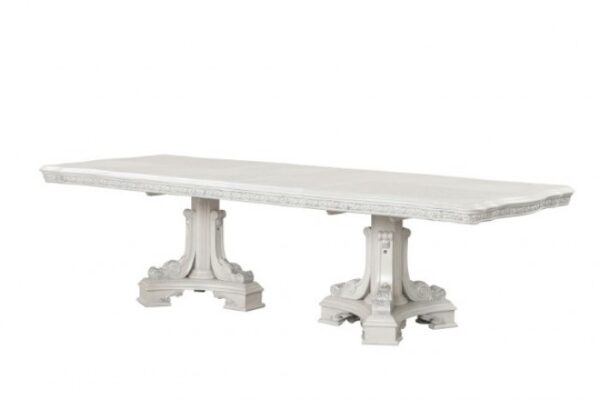 Stella Mia Dining Table FM31000WH-T-TABLE Traditional Ivory Extendable by Furniture of America - Image 7