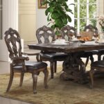 Leovanni Dining Table FM31003DB-T Traditional Dark Brown by Furniture of America