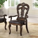 Leovanni Arm Chair FM31003DB-AC-2PK – Traditional Dark Brown by Furniture of America
