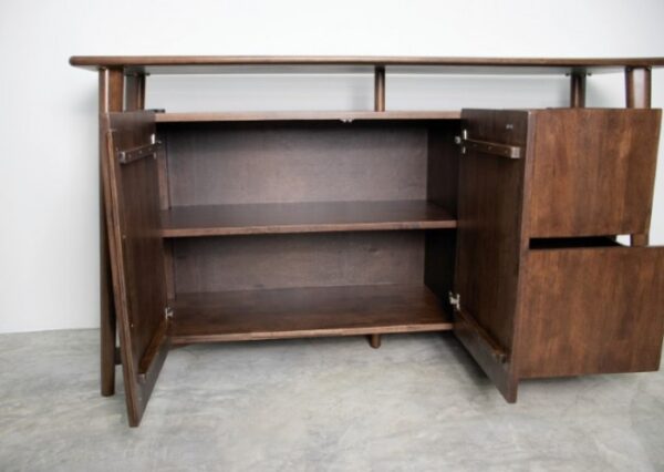 Sargans 2-Door Sideboard FM30006WN-SV-PK Mid-Century Modern by Furniture of America - Image 2