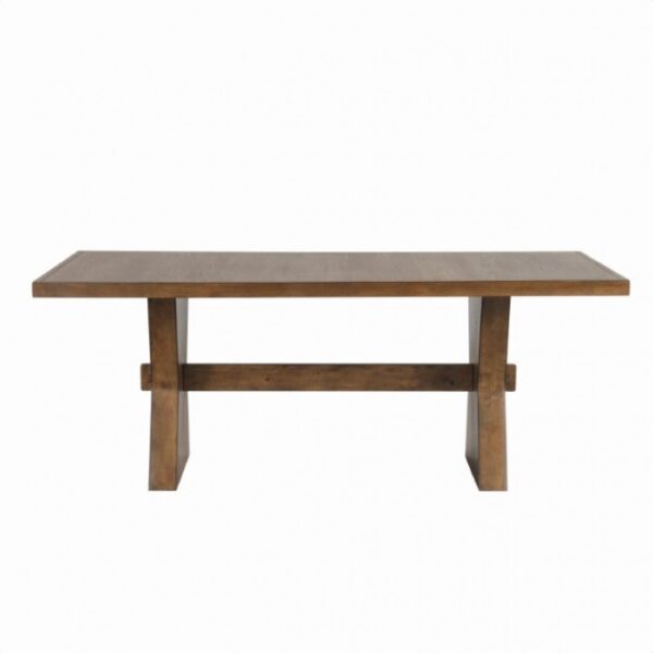 Rustic Farmhouse Rustic Oak Dining Table by Furniture of America - Image 6