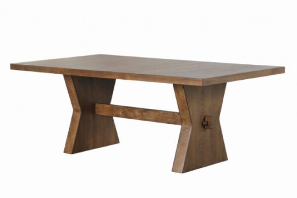 Rustic Farmhouse Rustic Oak Dining Table by Furniture of America - Image 7