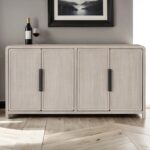 Modern Gray Fog 4 Door Cabinet by Furniture of America