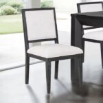 Modern Contemporary Weathered Black Side Chair by Furniture of America