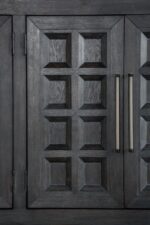 Modern Contemporary Weathered Black 4 Door Cabinet by Furniture of America - Image 3