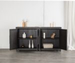 Modern Contemporary Weathered Black 4 Door Cabinet by Furniture of America - Image 5