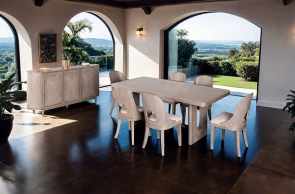 Modern White Oak Rect. Dining Table by Furniture of America - Image 2