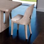 Modern White Oak Side Chair by Furniture of America