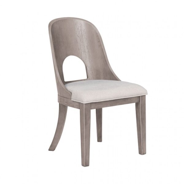 Modern White Oak Side Chair by Furniture of America - Image 2
