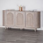 Modern White Oak Server by Furniture of America