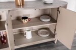 Modern White Oak Server by Furniture of America - Image 2