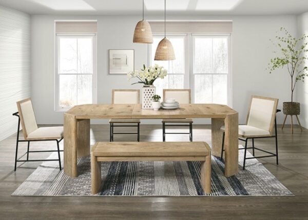 Contemporary Oak Dining Table by Furniture of America - Image 2