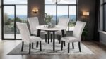 Sabro contemporary round dining room tables by Furniture of America - Image 2