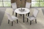 Sabro contemporary round dining room tables by Furniture of America - Image 3