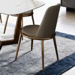 Norelli Contemporary Gold/Taupe Side Chair by Furniture of America
