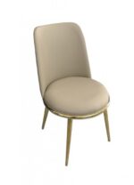 Norelli Contemporary Gold/Taupe Side Chair by Furniture of America - Image 3