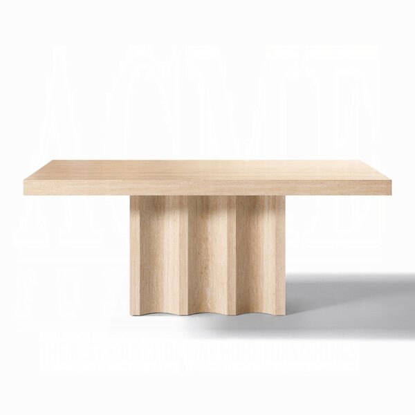 Inca Travertine Stone Dining Table DN04745 By ACME - Image 2