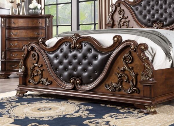 Esparanza Bed Traditional Brown Cherry by Furniture of America - Image 2