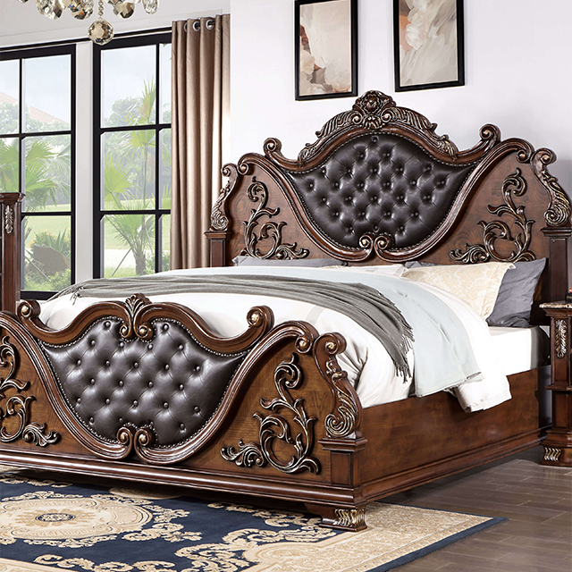 Esparanza Bed Traditional Brown Cherry by Furniture of America | U-Trade Furniture Esparanza Bed Traditional Brown Cherry by Furniture of America - Image 1