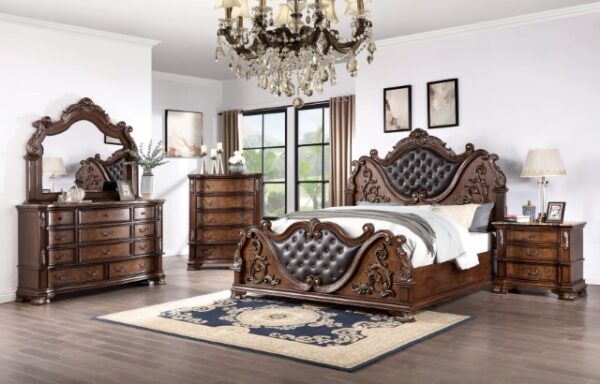 Esparanza Bed Traditional Brown Cherry by Furniture of America - Image 4