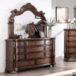 Esparanza Dresser Traditional Brown Cherry by Furniture of America
