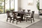 Holsworthy Espresso 7 Pc Dining Table Set Contemporary by Furniture of America - Image 2