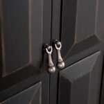 Viggo 4 Door Cabinet Modern Farmhouse Weathered Black by Furniture of America - Image 3